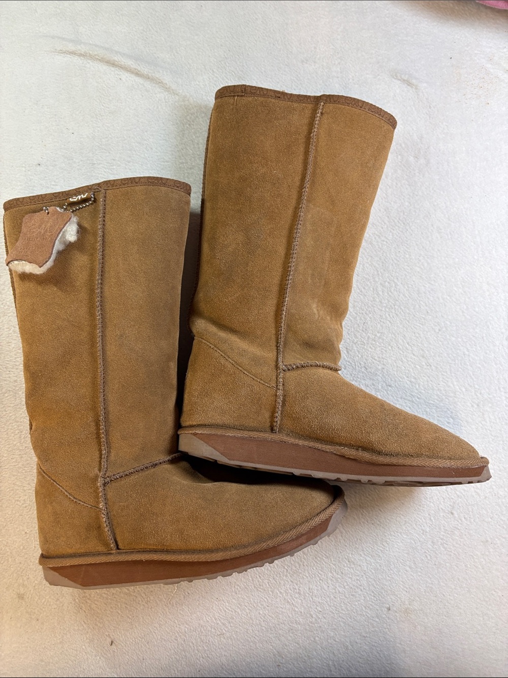 Emu Chestnut Brown Suede Shearling-Lined Winter Boots
